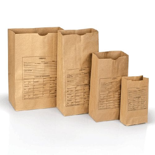 Lightning Powder 100 Printed Paper Evidence Bags  Style 4 (5.125" x 3.75" x 9.5")  3-0021 - Tactical & Duty Gear